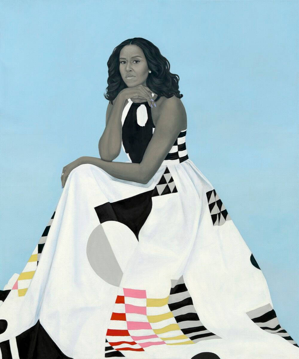 First Lady Michelle Obama Painting Wallpaper