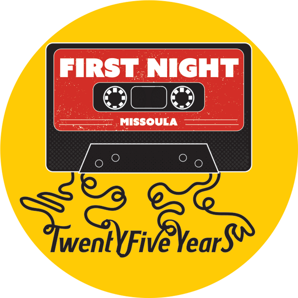 First Night Missoula25 Years Cassette Design PNG