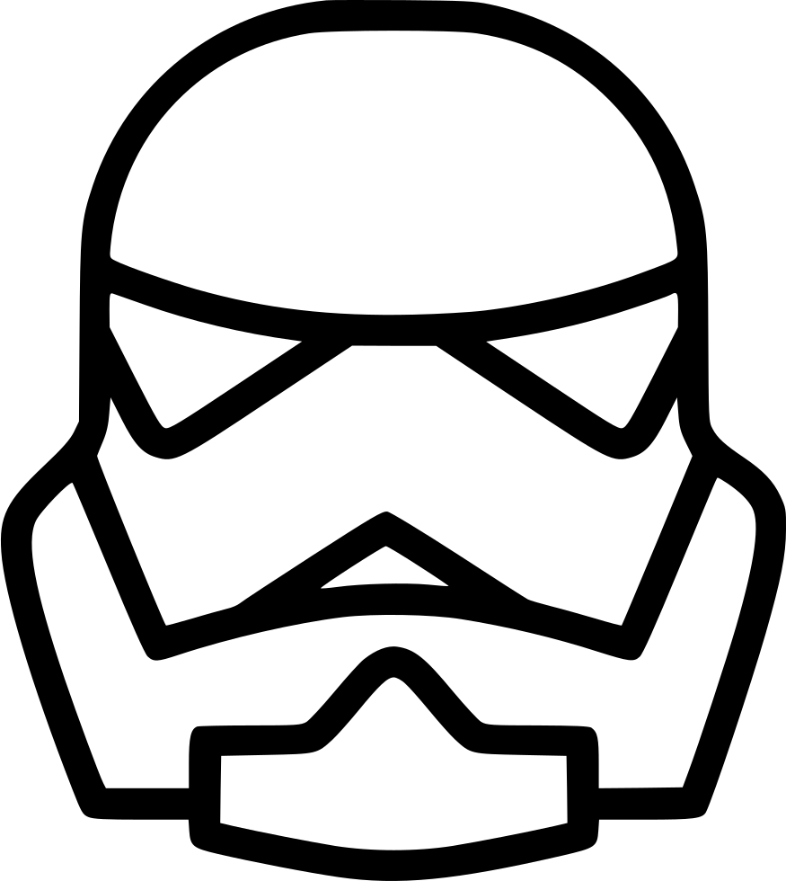 First Order Stormtrooper Helmet Outline PNG