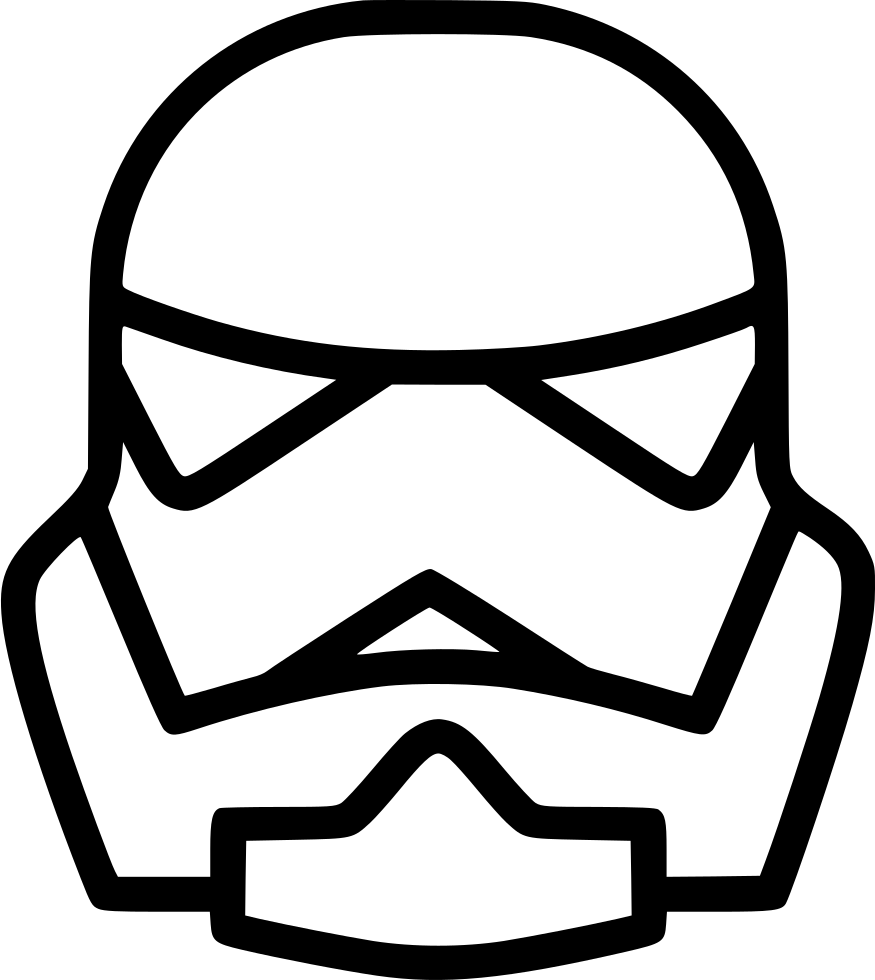 Download First Order Stormtrooper Helmet Outline | Wallpapers.com