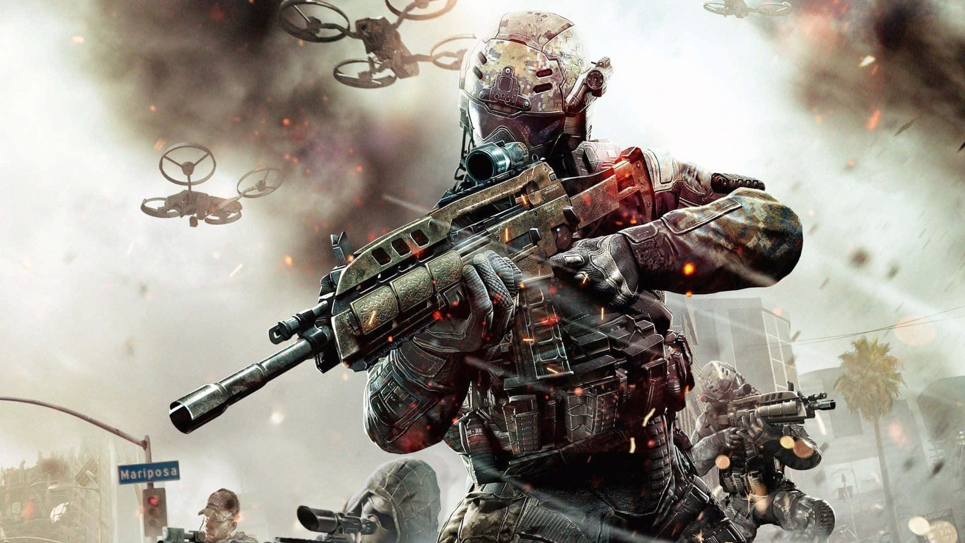 Experience the Thrill and Excitement of First-Person Shooter Games Wallpaper