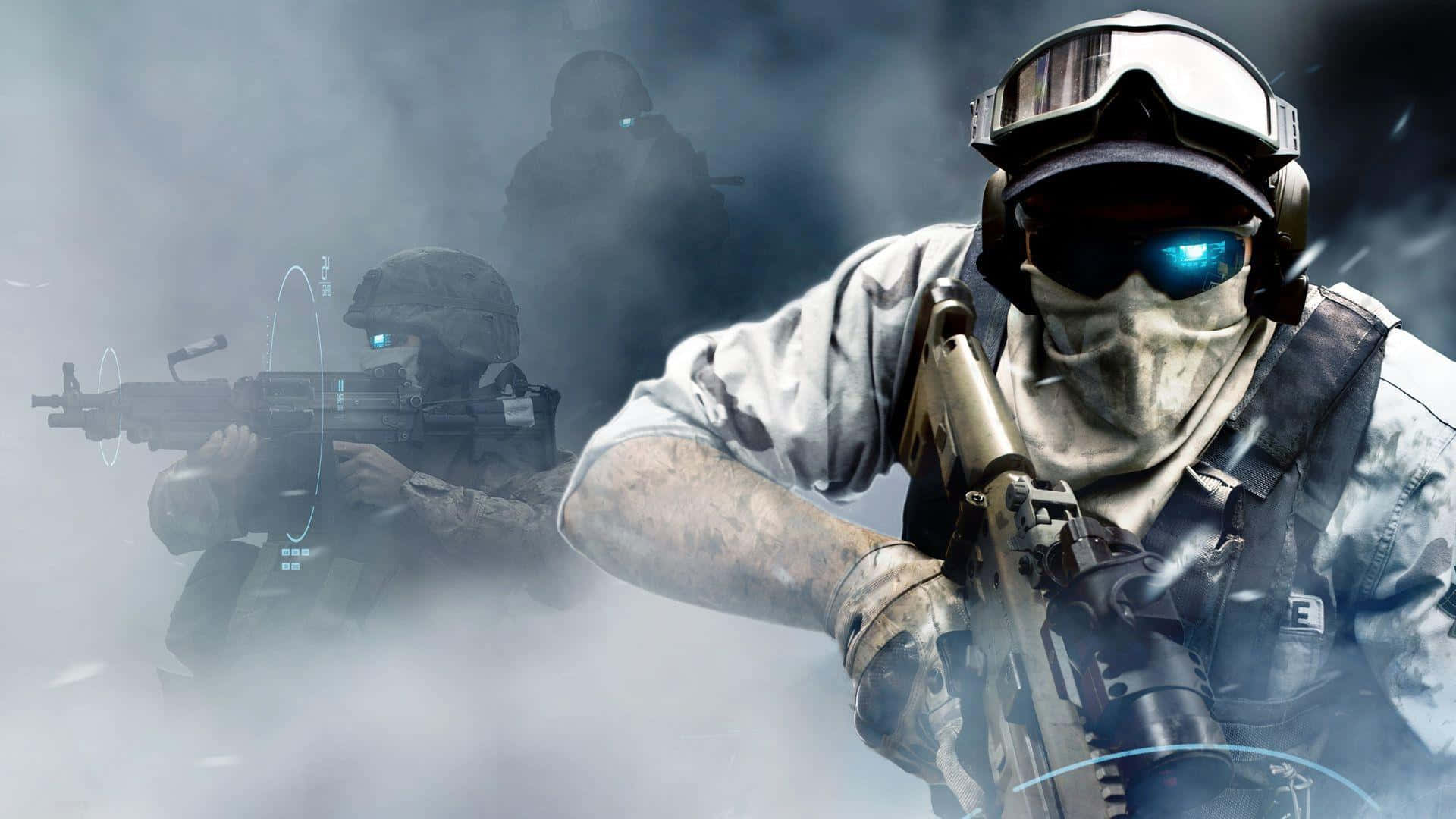 Get Ready to Take Aim and Battle Your Buddies with this Exciting First-Person Shooter Wallpaper