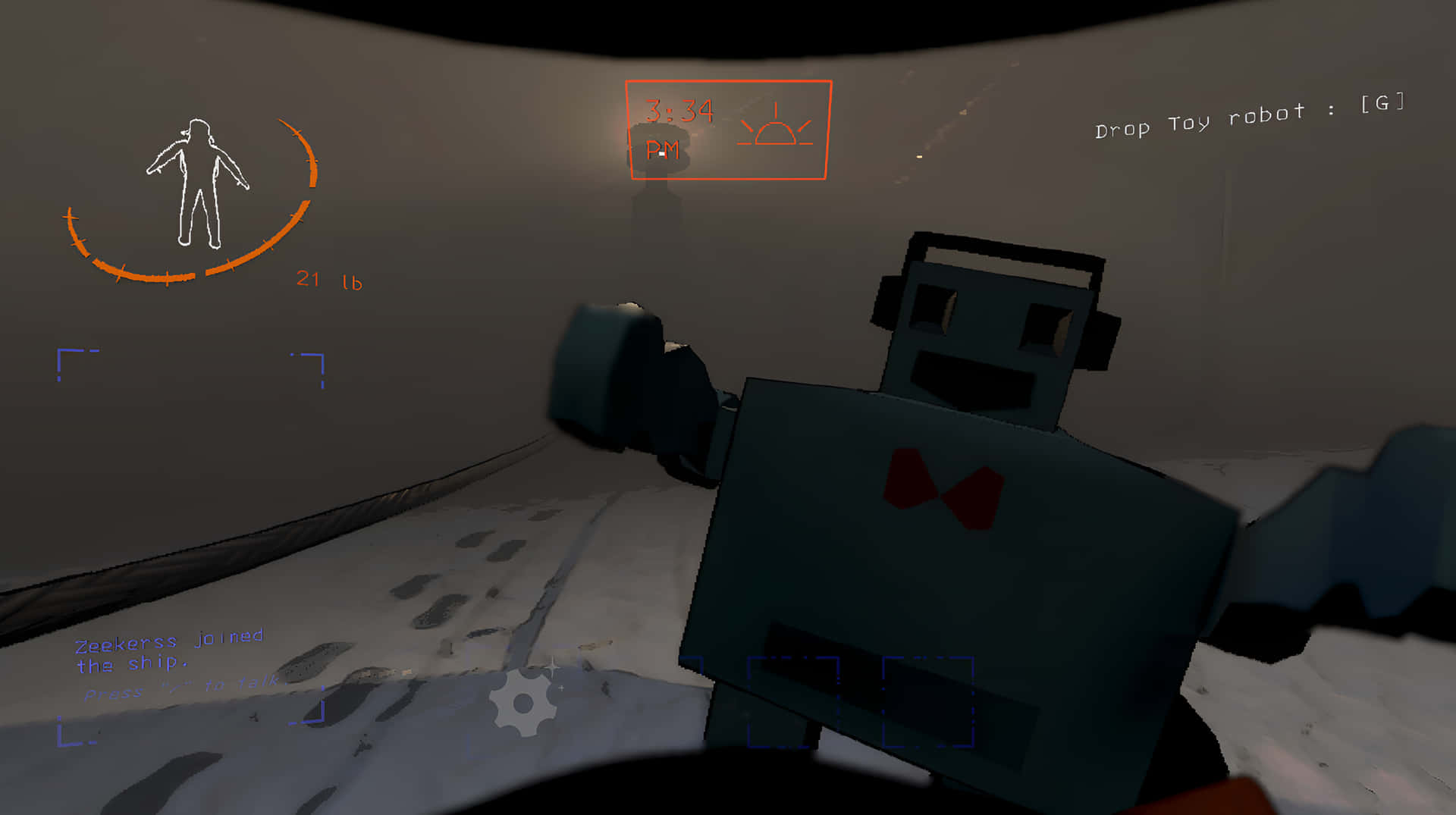 First Person View Holding Robot Toyin Game Wallpaper