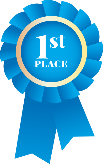 First Place Award Ribbon Graphic PNG
