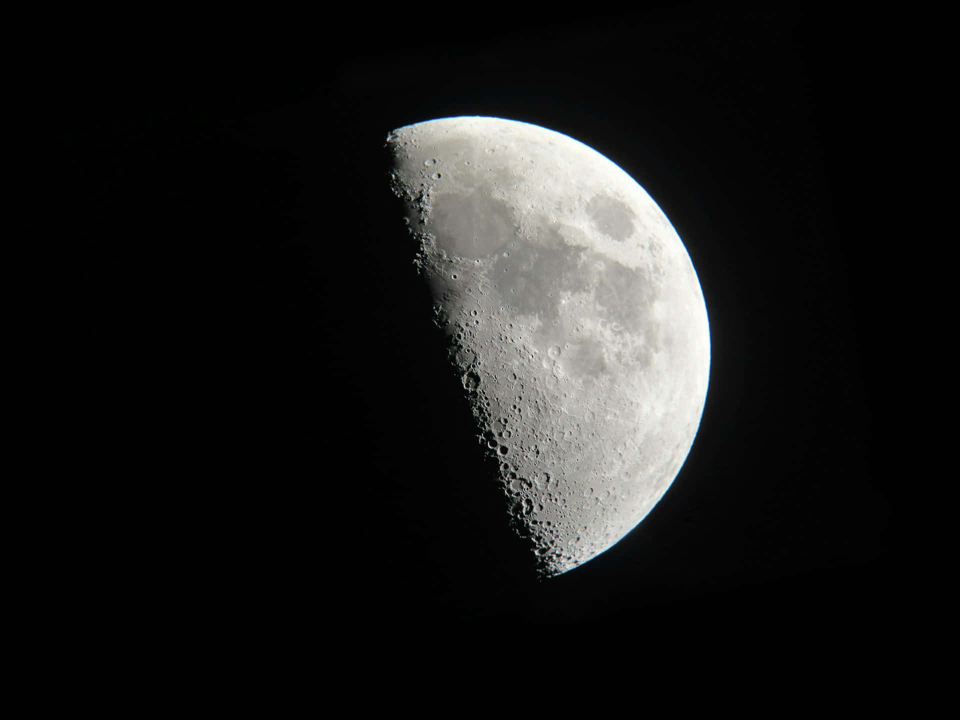 First Quarter Moon Craters Wallpaper