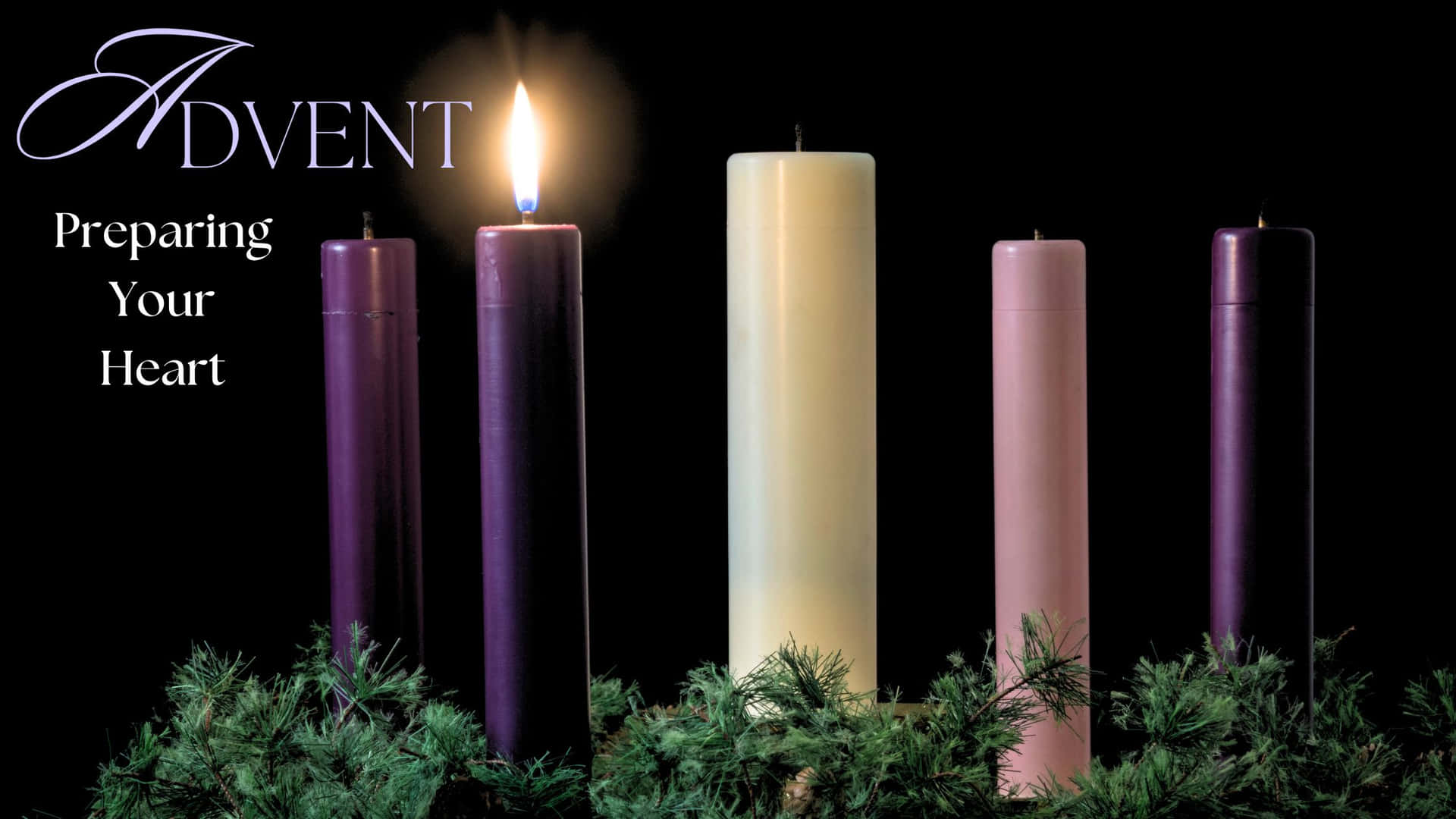 Penerangan Lilin Advent Minggu Pertama Wallpaper