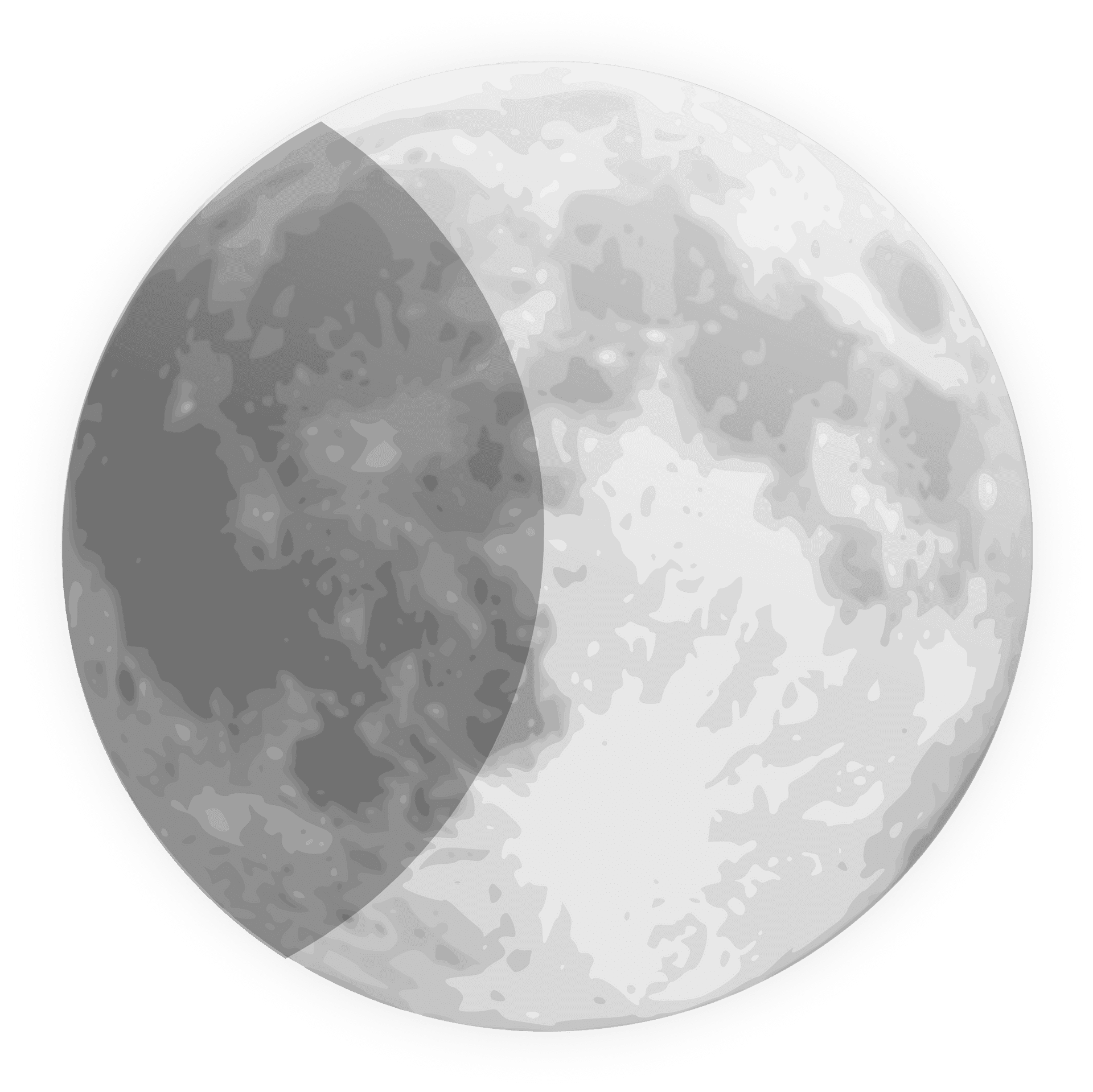 First_ Quarter_ Moon_ Phase_ Illustration PNG