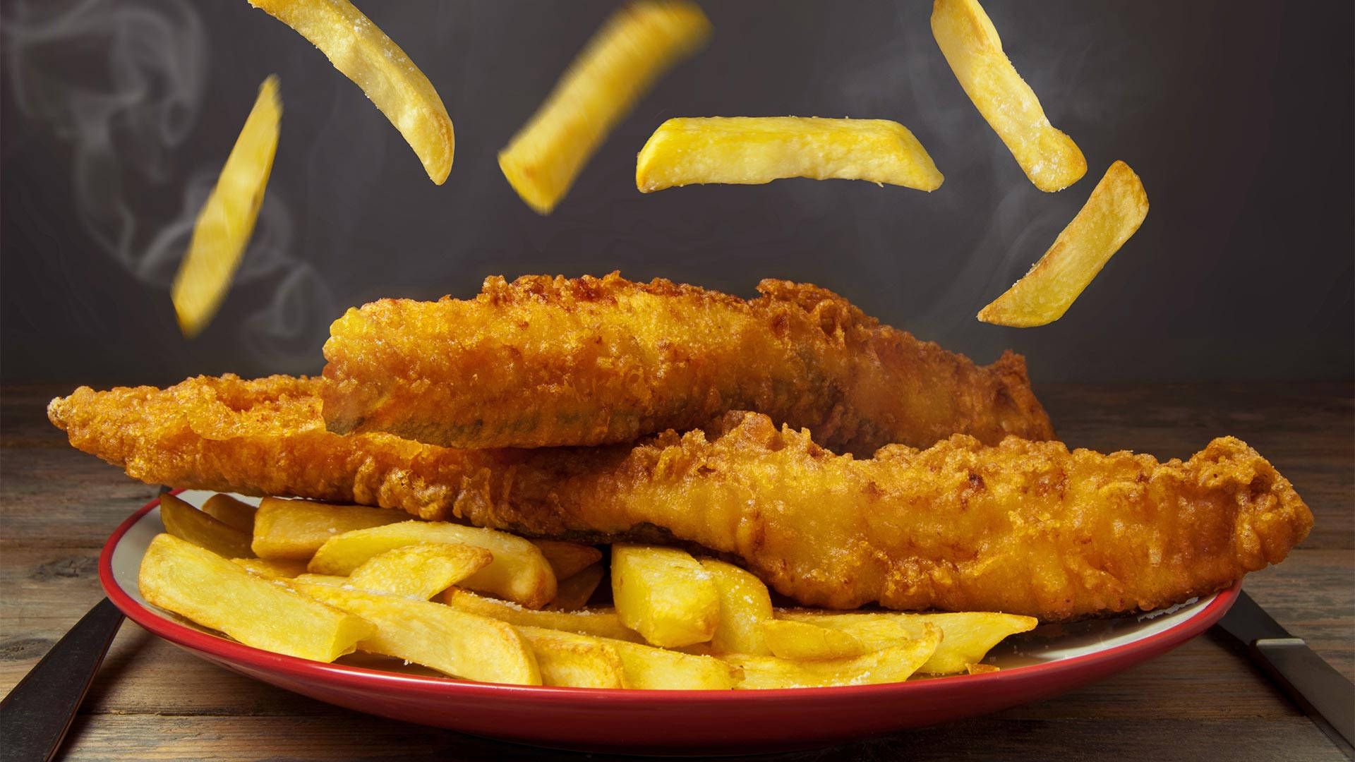 Fish And Chips Promo Photography Wallpaper