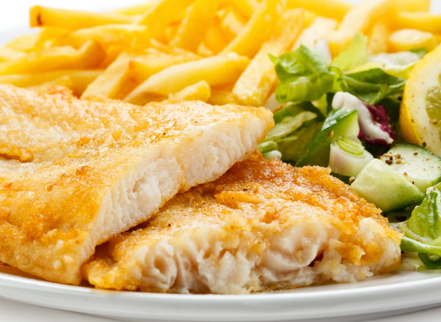 Scrumptious Serving of Fish and Chips Wallpaper