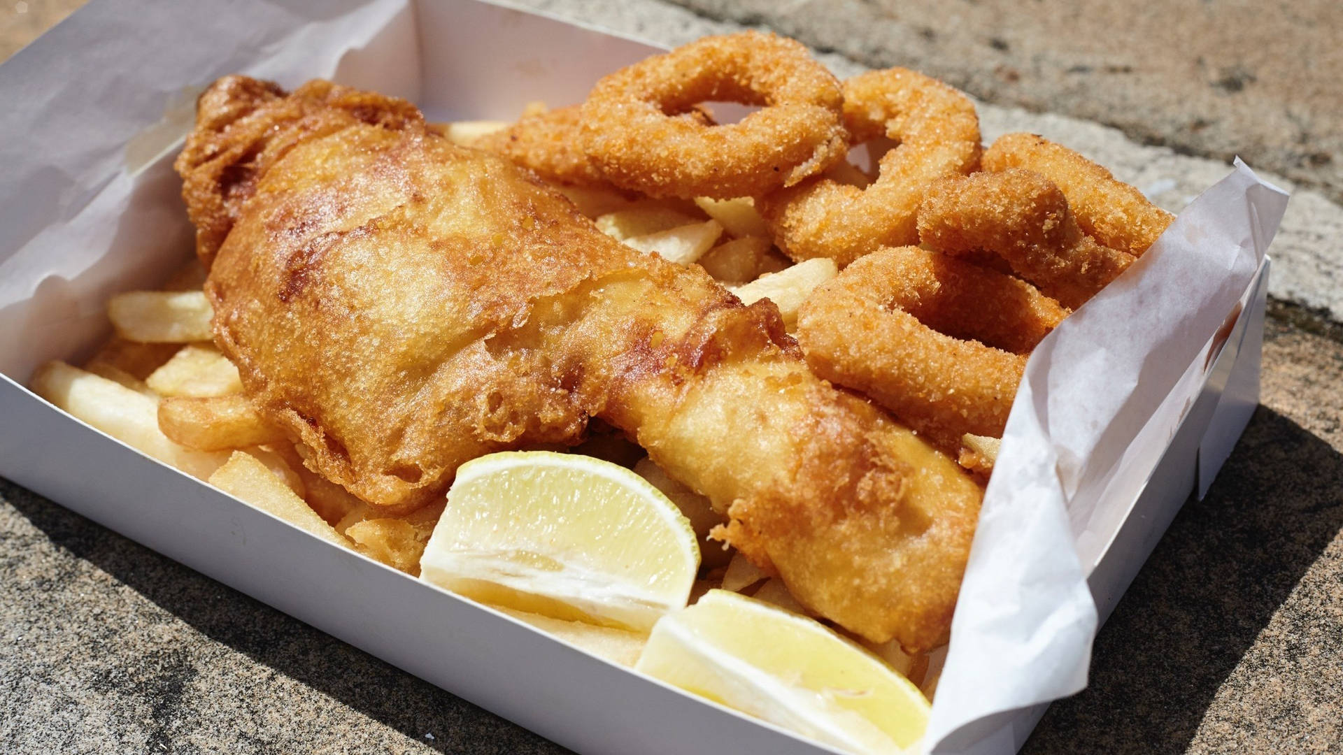 Fish And Chips With Calamari Picture