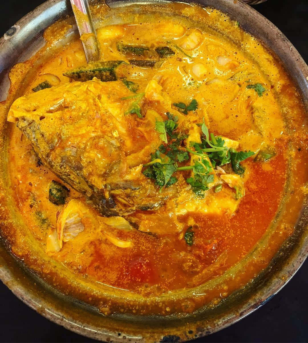 Fish Head Curry Extreme Close Up Shot Wallpaper