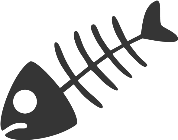 Fish Skeleton Graphic PNG