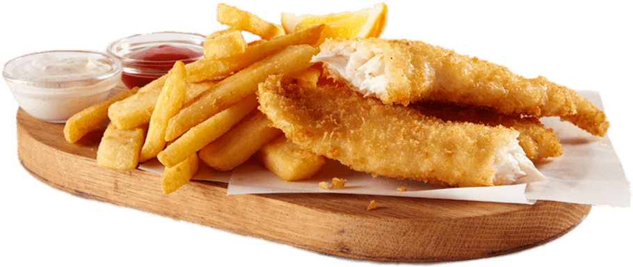 Fishand Chips Platter PNG