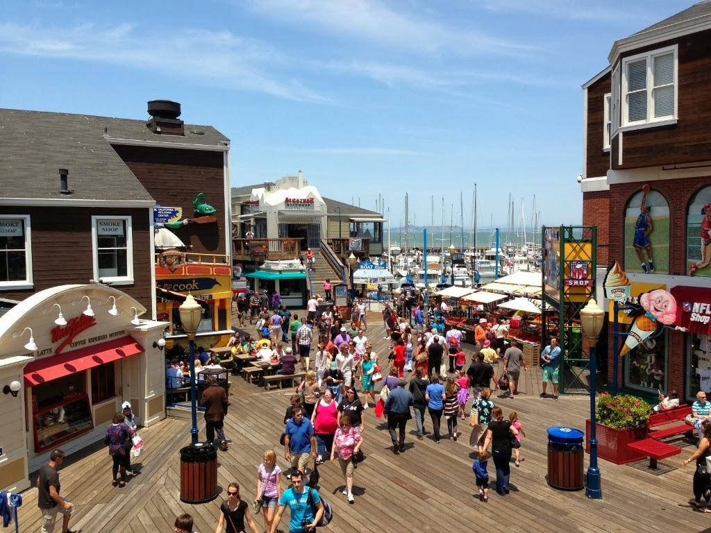 Fishermans Wharf Busy Day Wallpaper