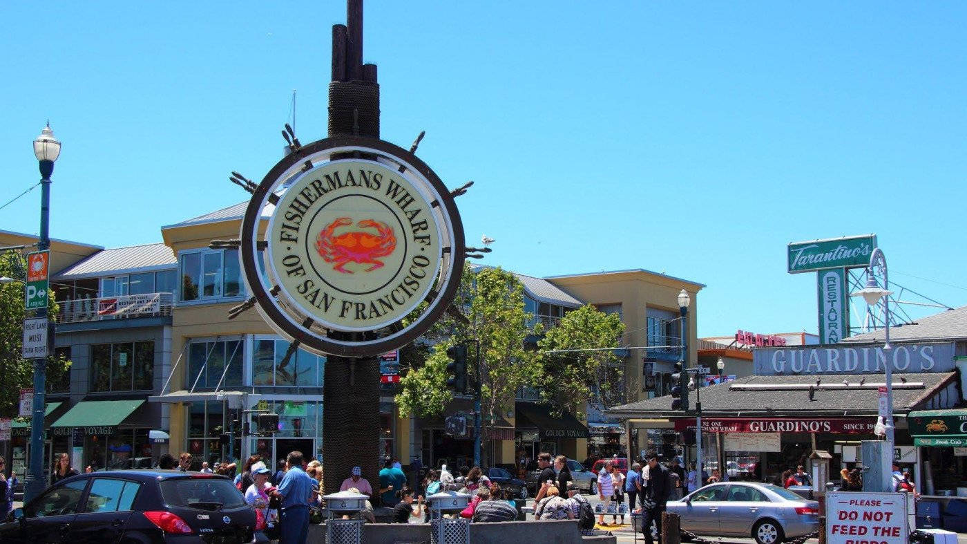 Fishermans Wharf Sign From A Distance Picture