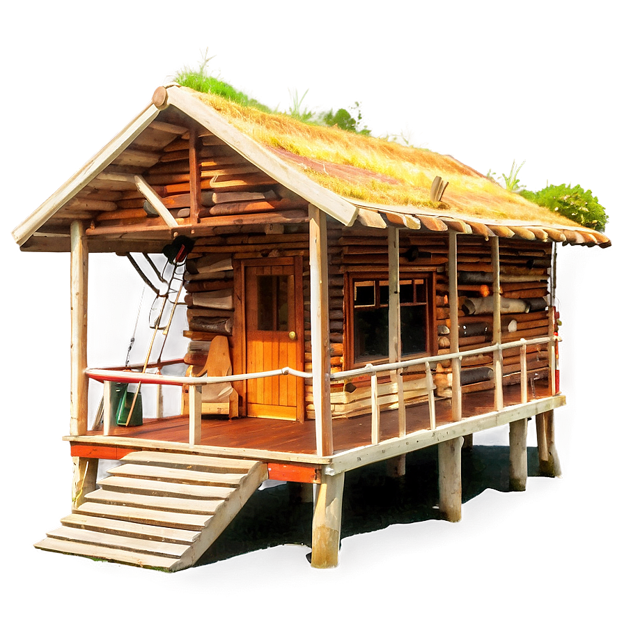 Fishing Cabin On The Lake Png Nfn9 PNG
