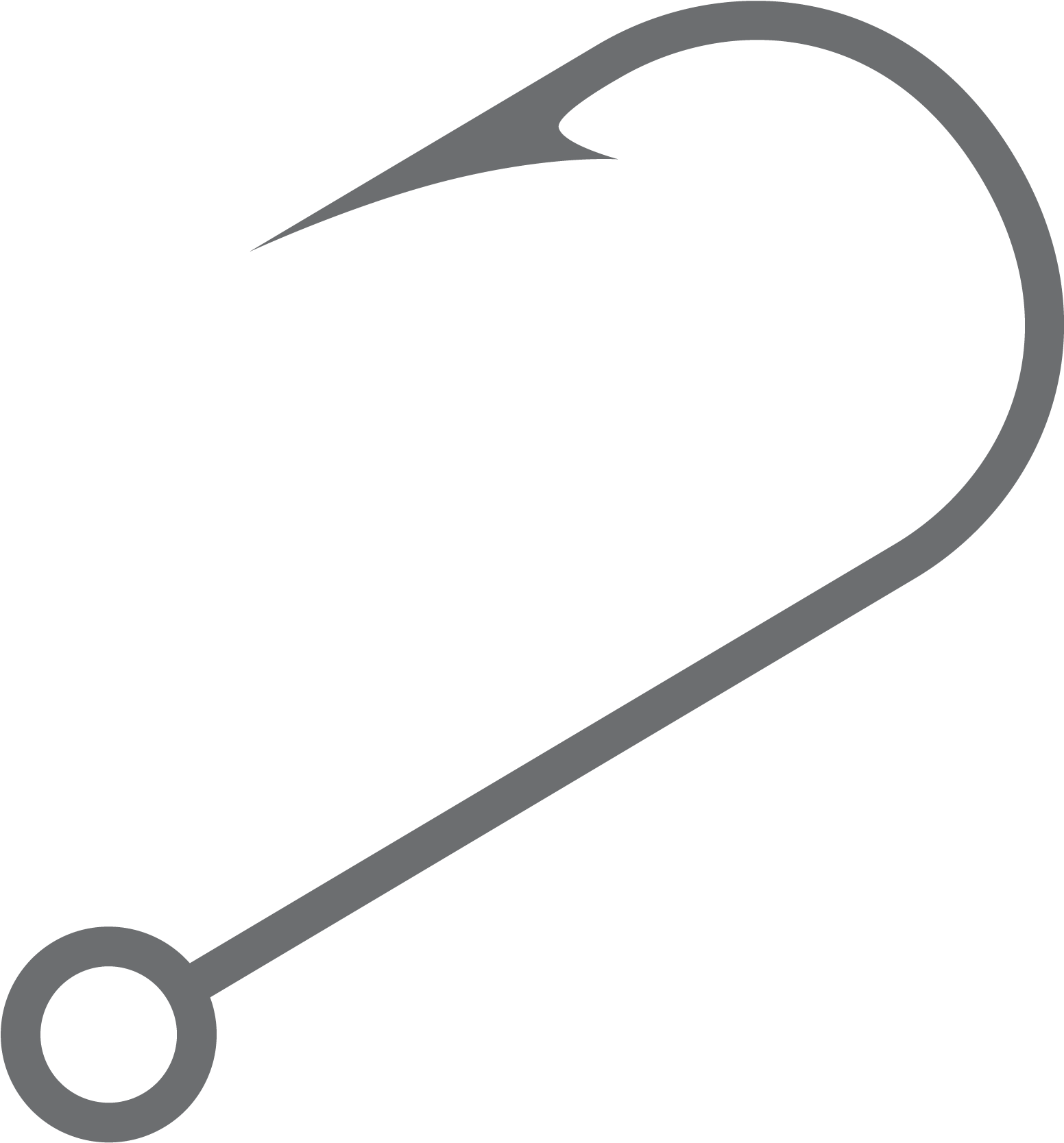 Fishing Hook Icon Blue Background PNG