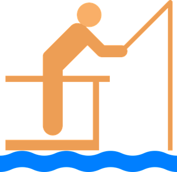 Fishing Pictogram Icon PNG