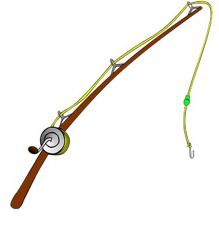 Fishing Rod Vector Illustration PNG