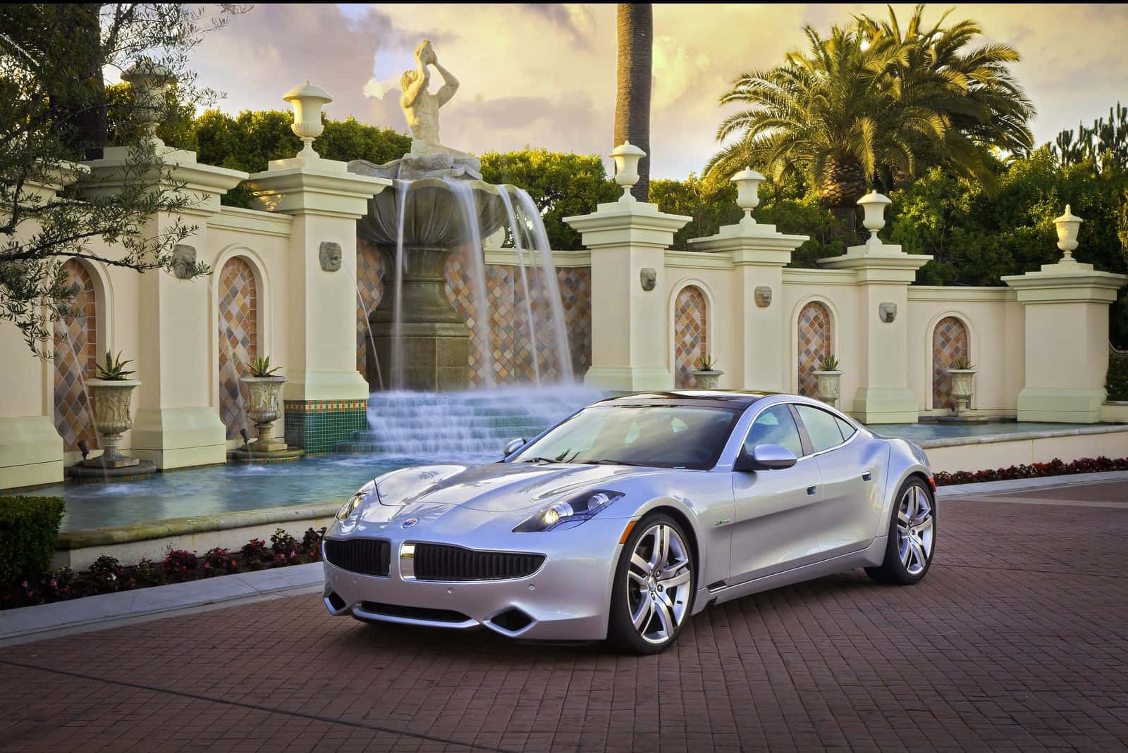 Fisker Karma Electric Vehicle in Motion Wallpaper