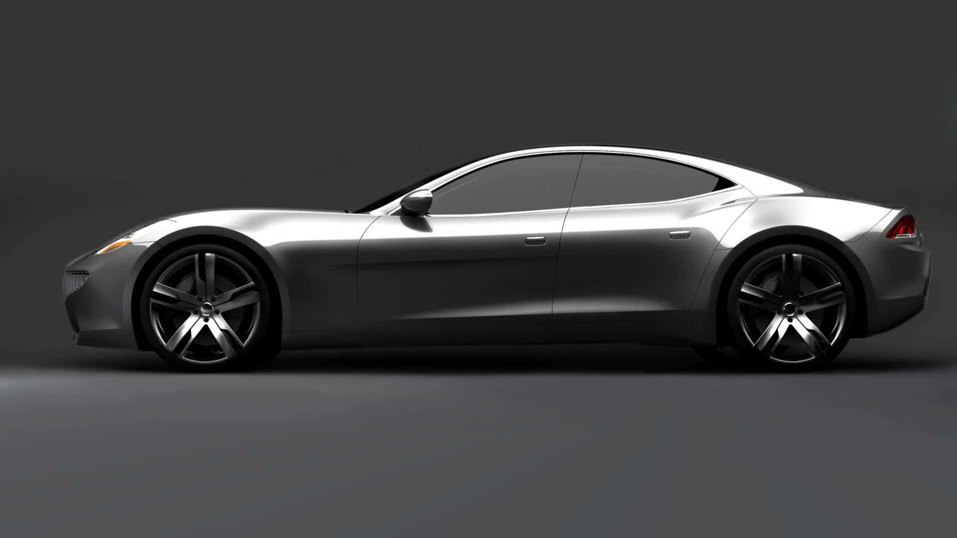 Elegant Fisker Karma Driving on a Highway Wallpaper