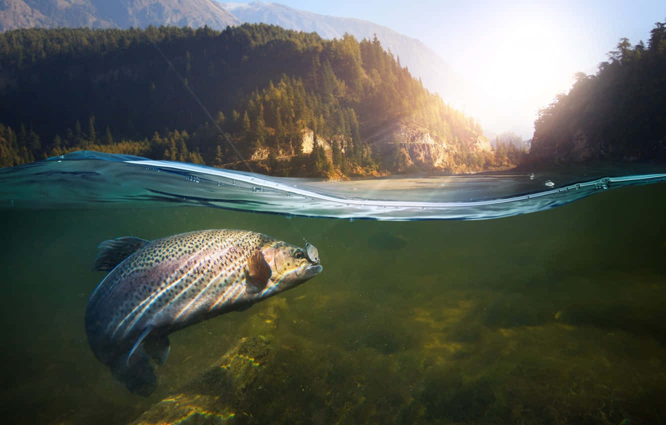 Fiskebilleder skaber et beroligende miljø.
