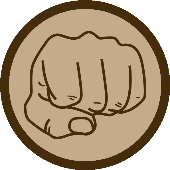 Fist Icon Circle Background PNG