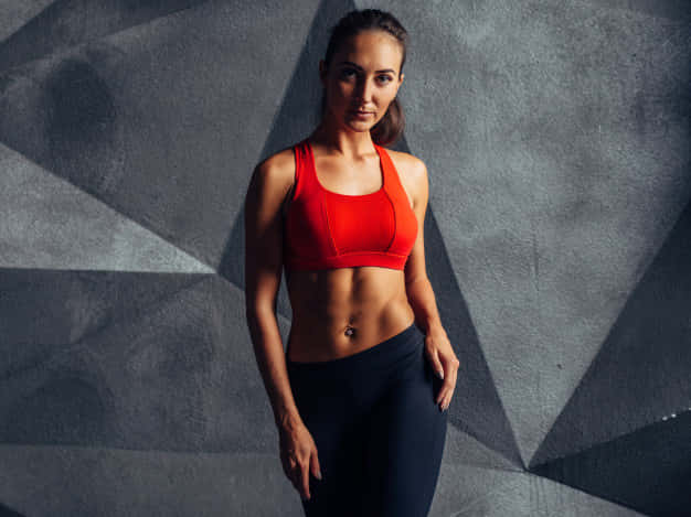 Download Fit Female Body Athletic Attire Wallpaper 