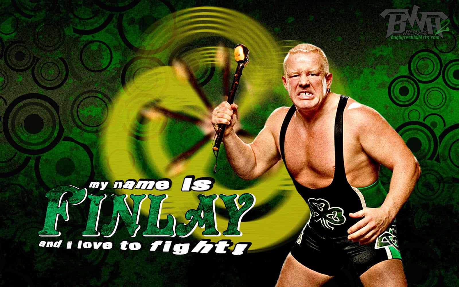 Pas på Finlay WWE Skubbet til straffet Serien Poster Kunst Tapet Wallpaper