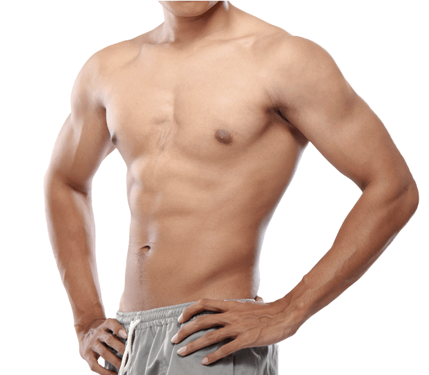 Fit Male Torso Showing Abs PNG