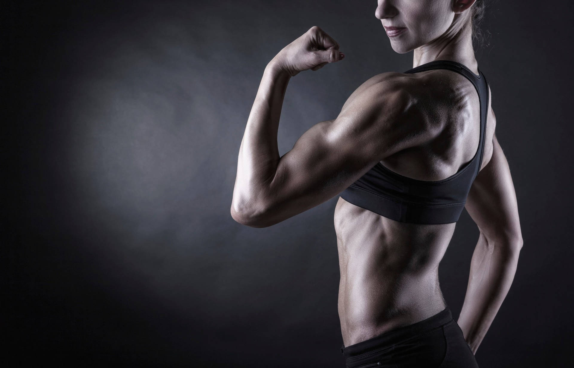 Fit Woman Muscles Wallpaper
