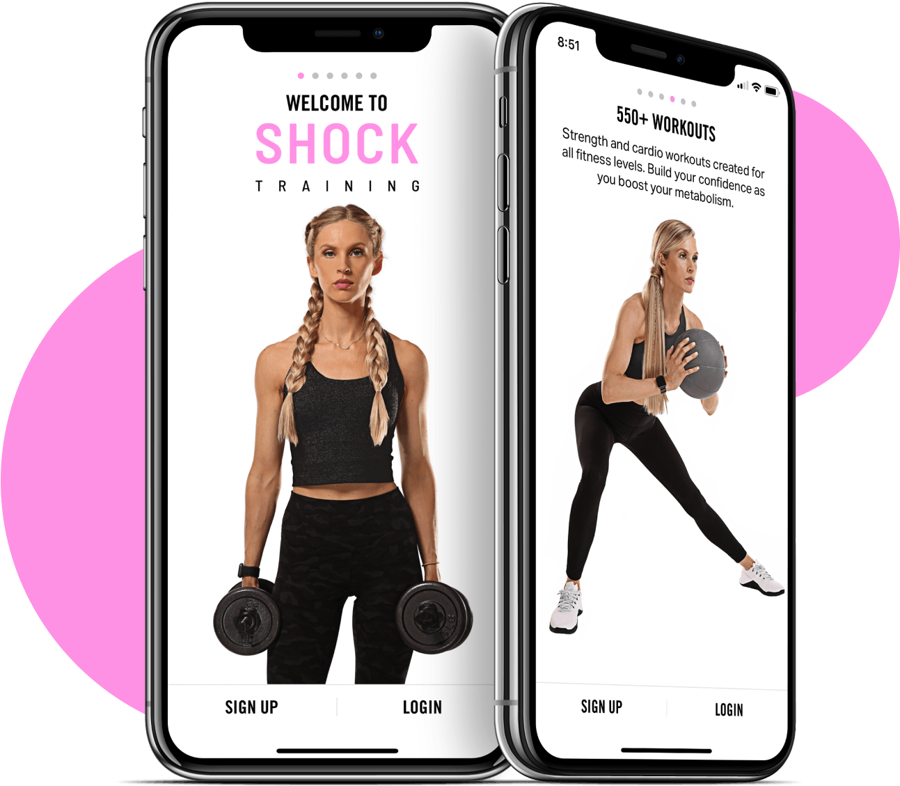 Fitness App Promotion Shock Training PNG