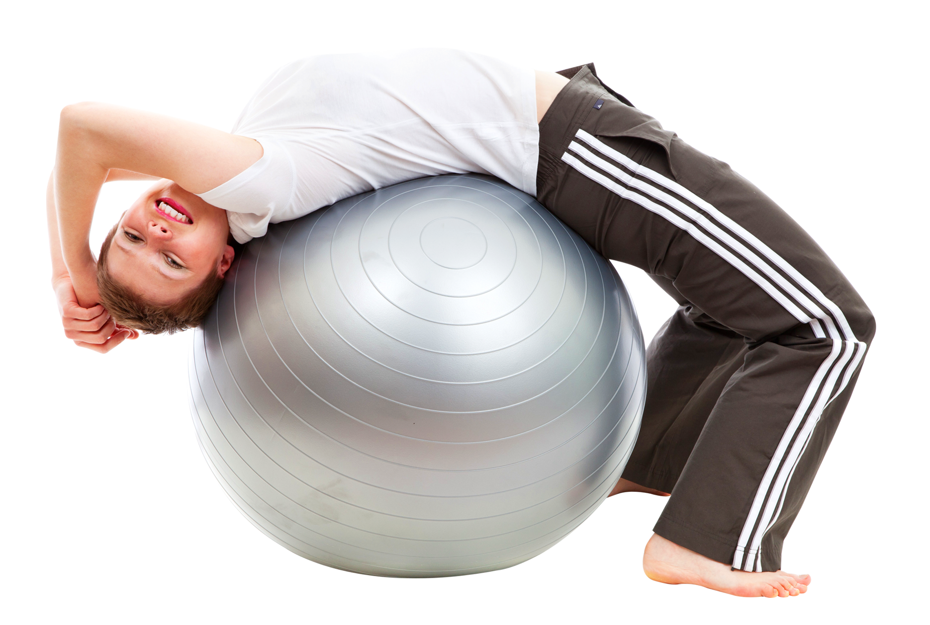 Fitness Ball Exercise Pose PNG