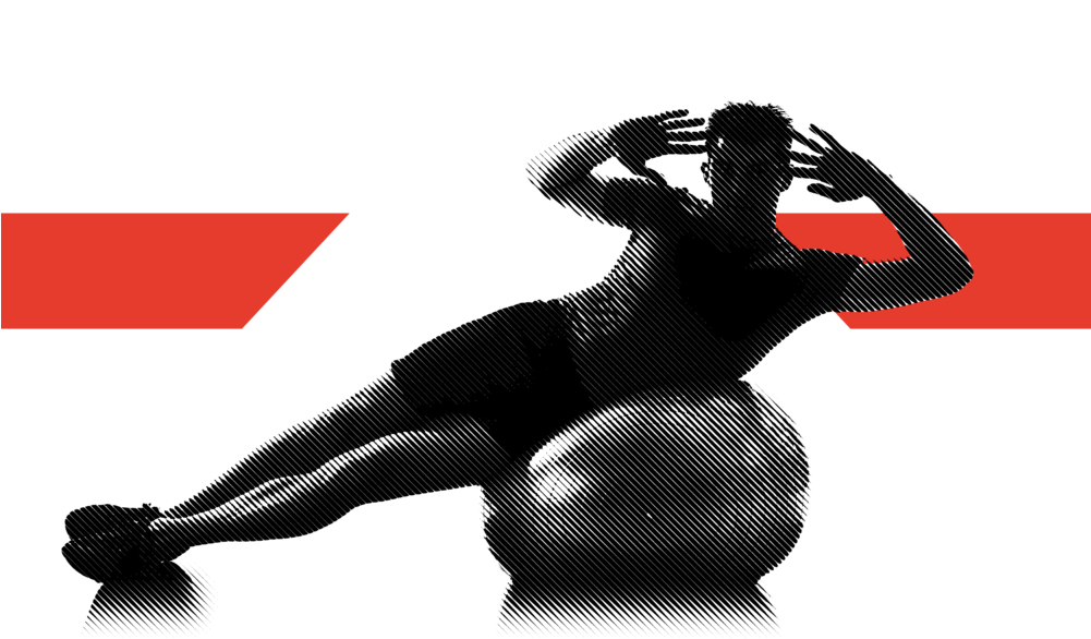 Fitness Ball Workout Silhouette PNG