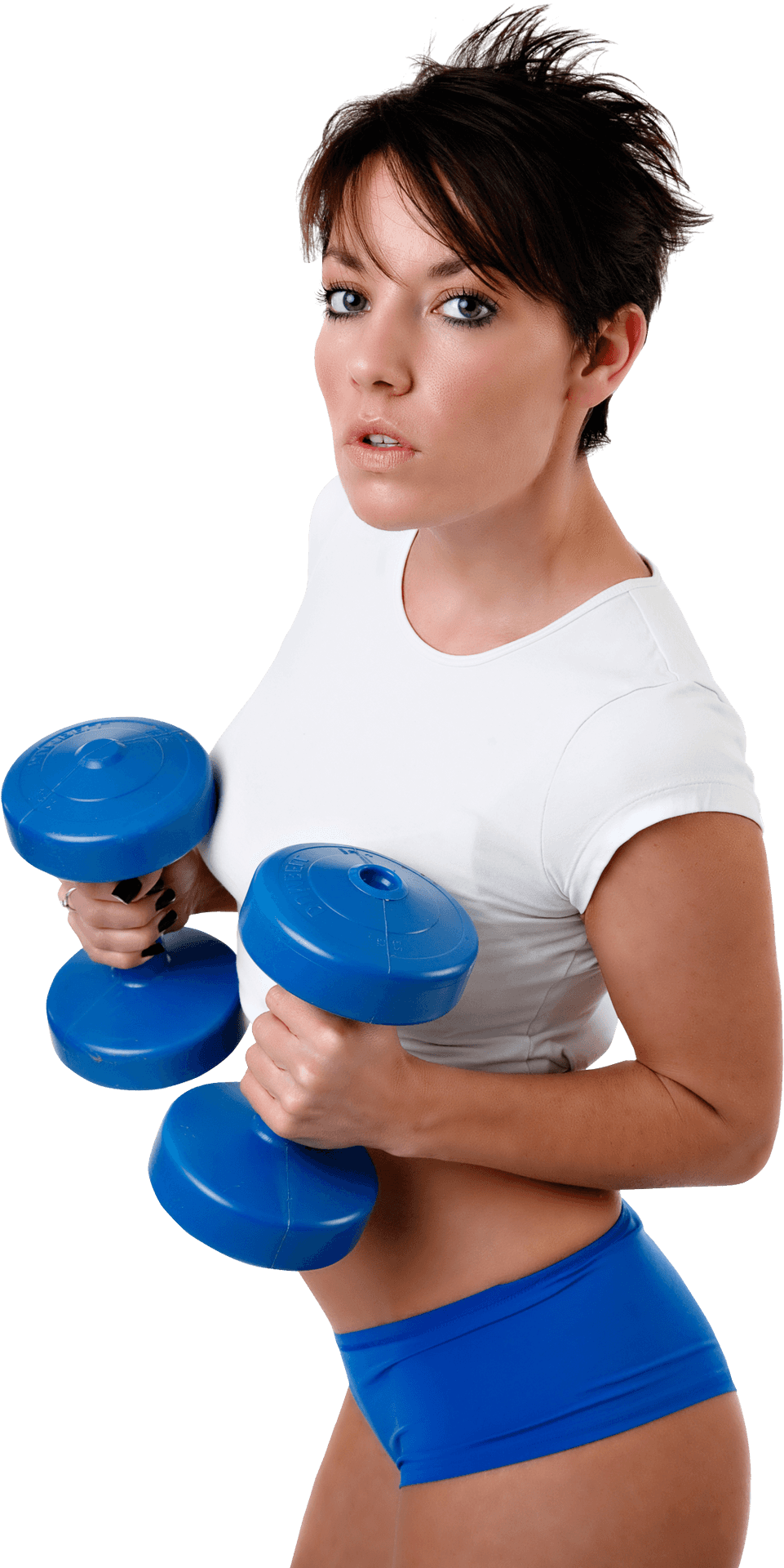 Fitness Enthusiastwith Dumbbells PNG