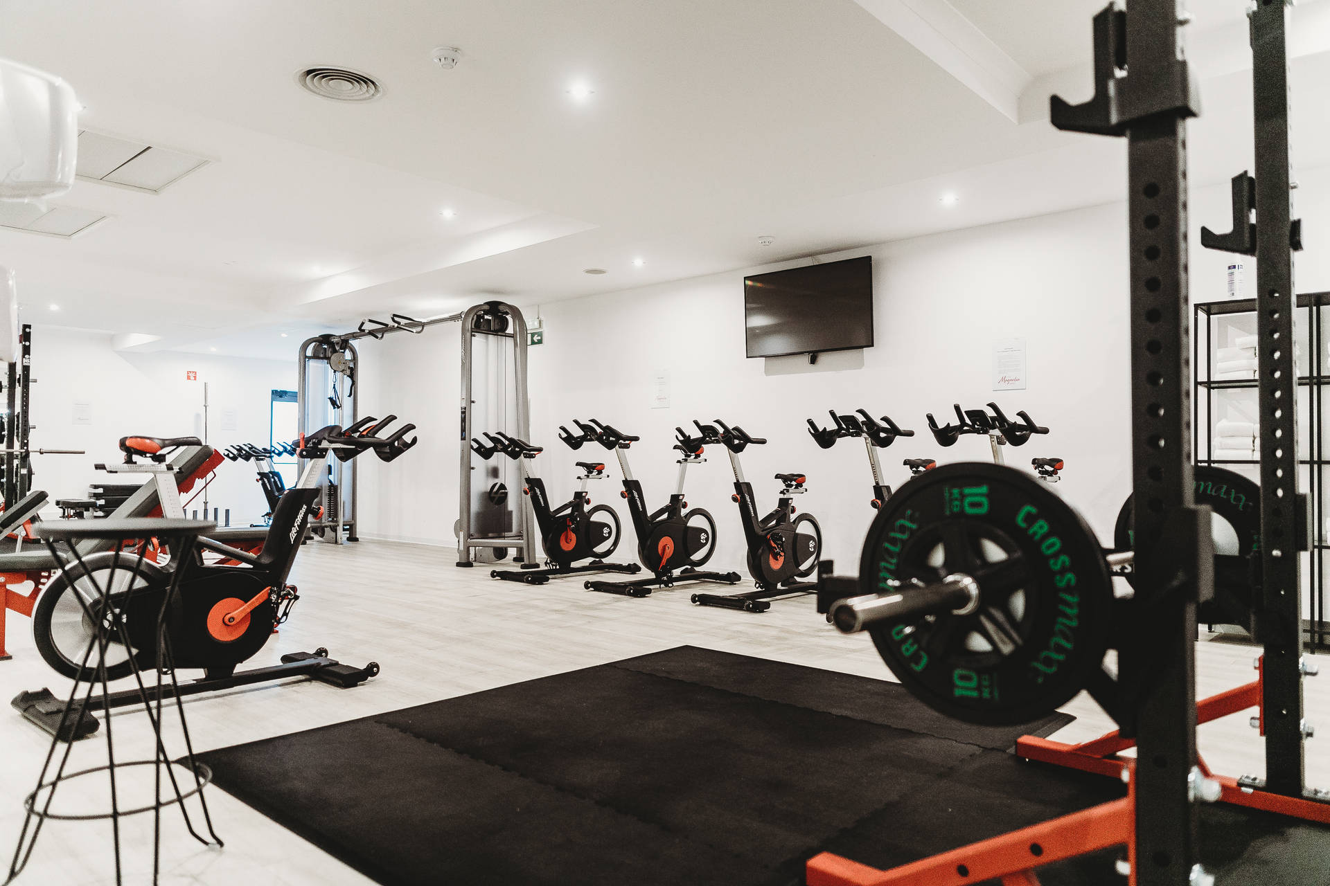 Fitness Gym With Equipment Wallpaper