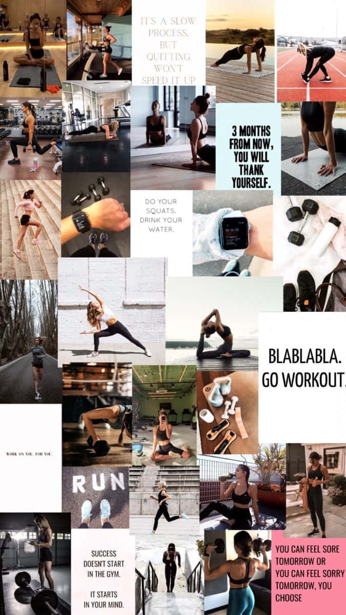 Fitness_ Inspiration_ Collage Wallpaper