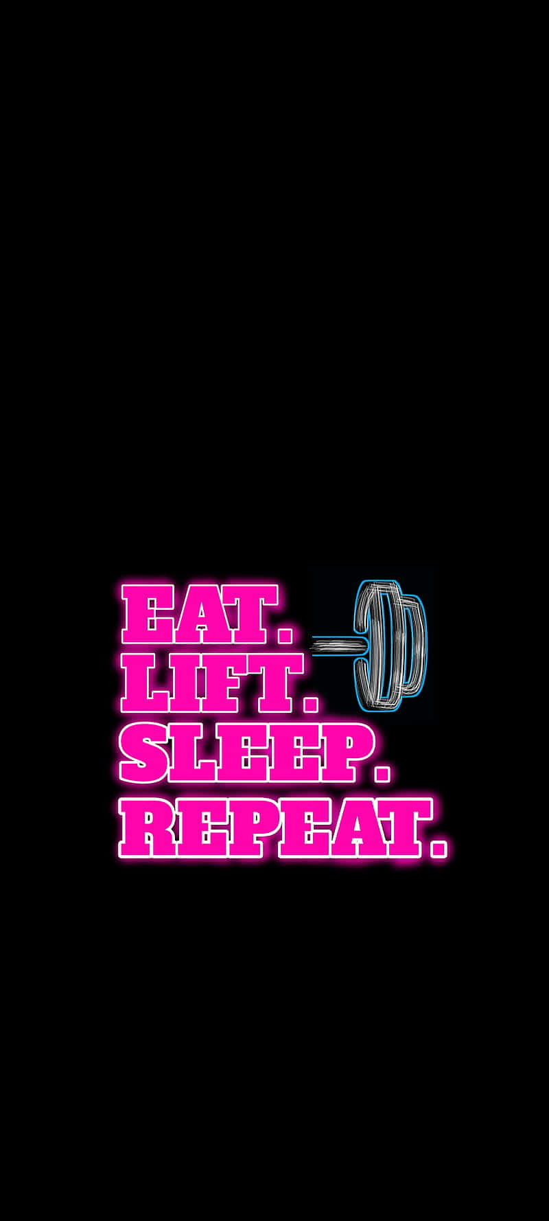 Fitness Mantra Neon Sign Wallpaper