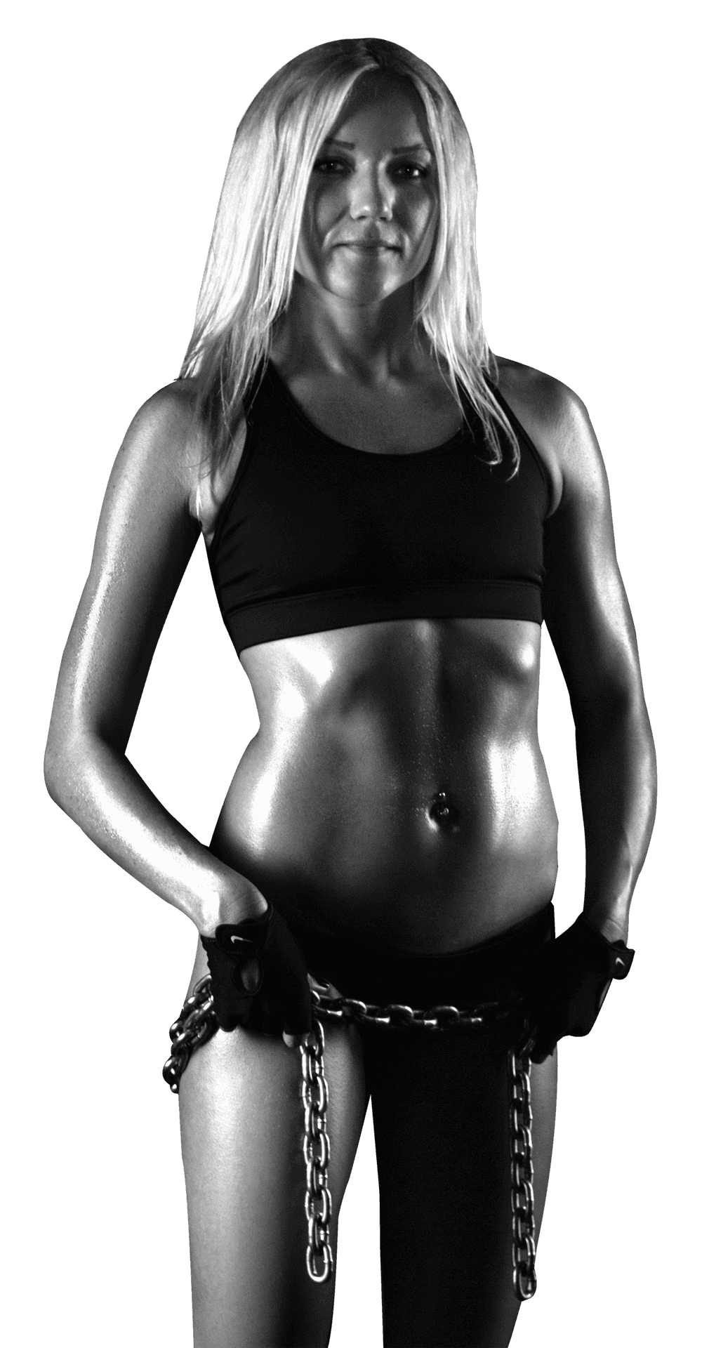 Fitness Model Blackand White Photo PNG