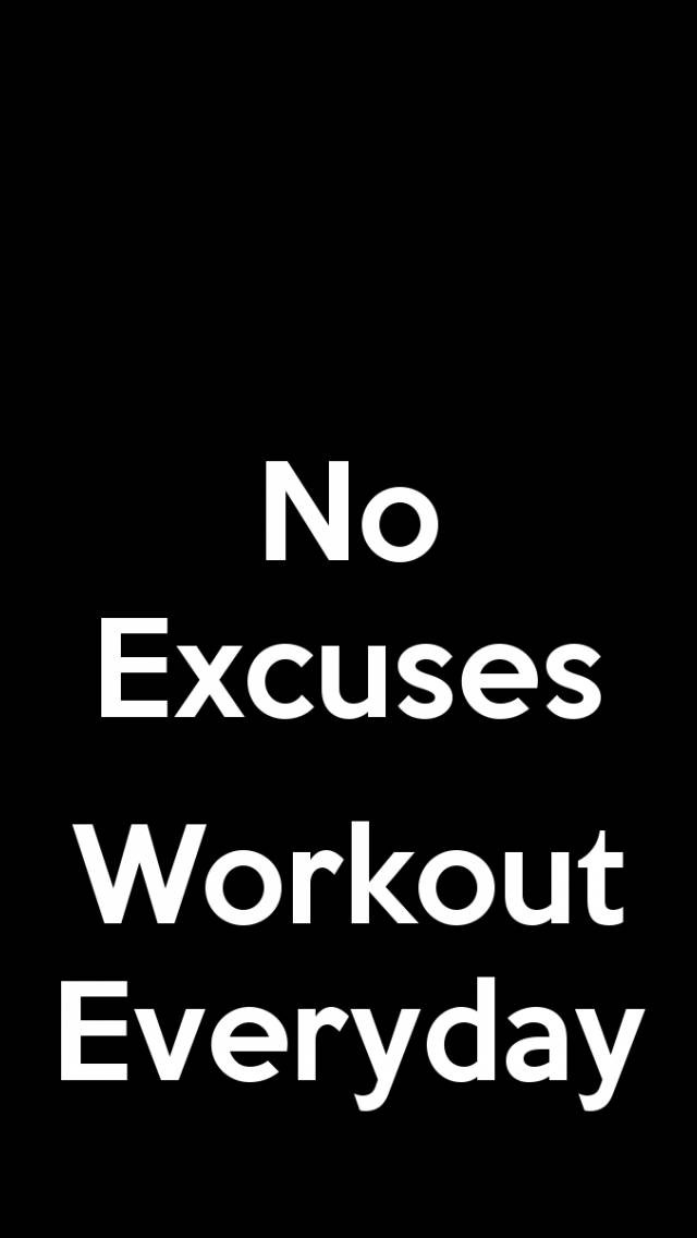 No Excuses Workout Everyday Poster Wallpaper