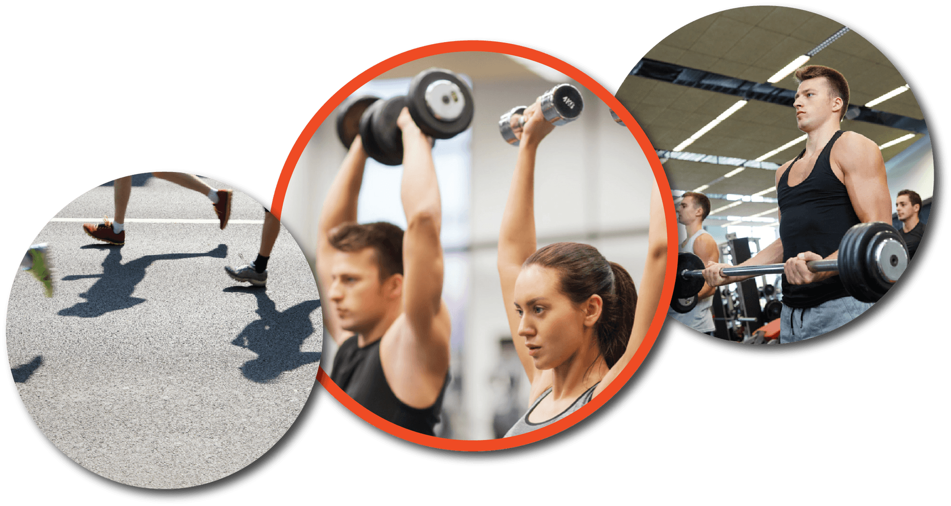 Fitness Training Collage PNG