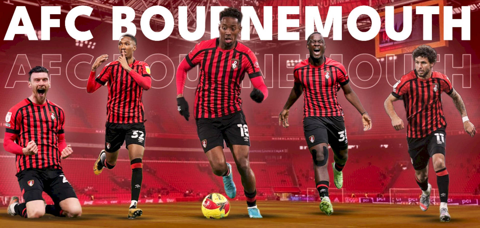 Five AFC Bournemouth Football Players Wallpaper