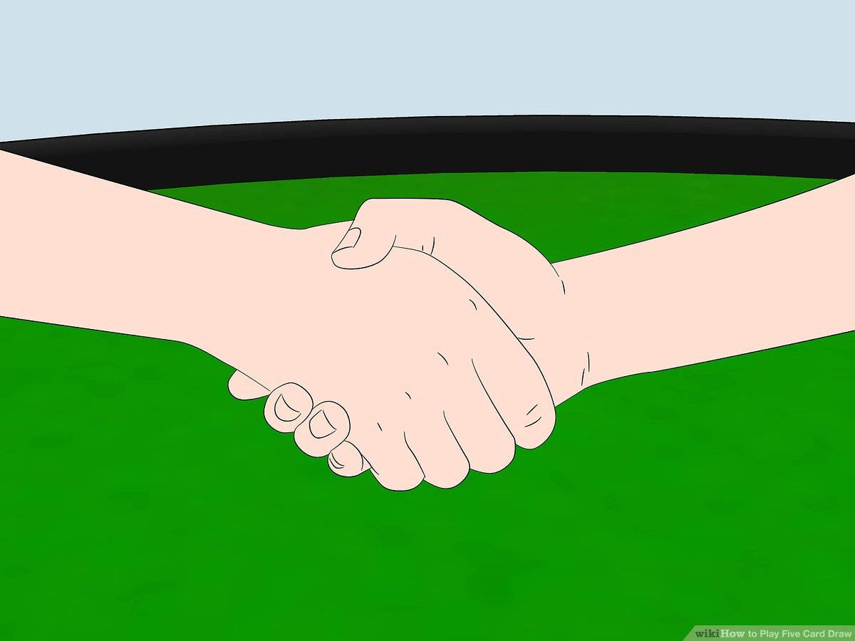 A Firm Handshake Over a Thrilling Five-card Draw Game Wallpaper
