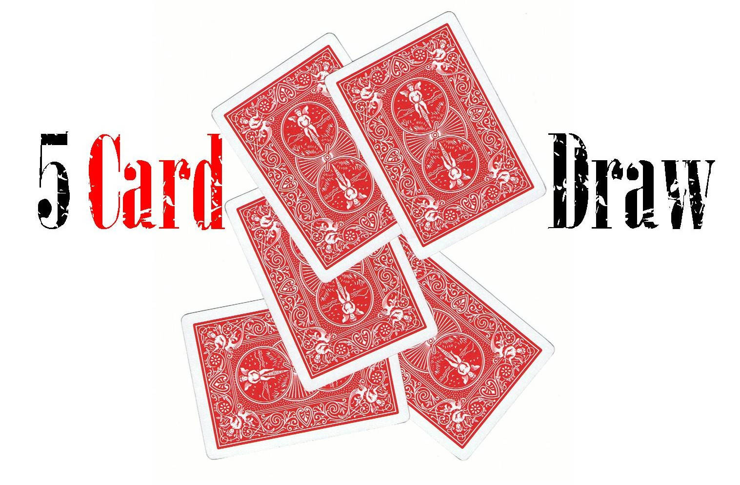 Cincocartas De Póker Color Rojo Fondo de pantalla
