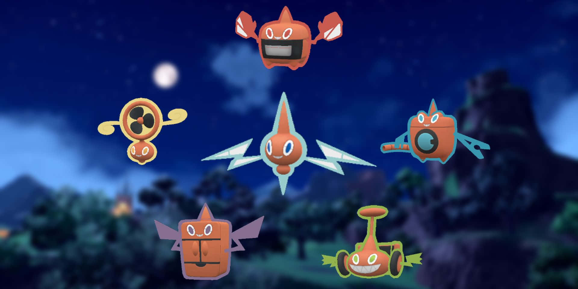 Five Different Rotom Wallpaper