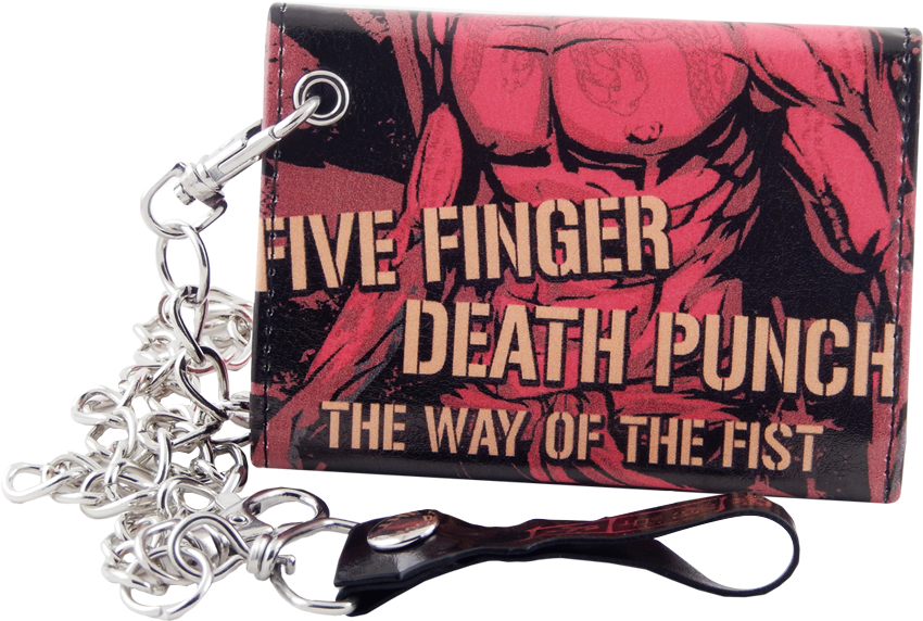 Five Finger Death Punch Walletwith Chain PNG