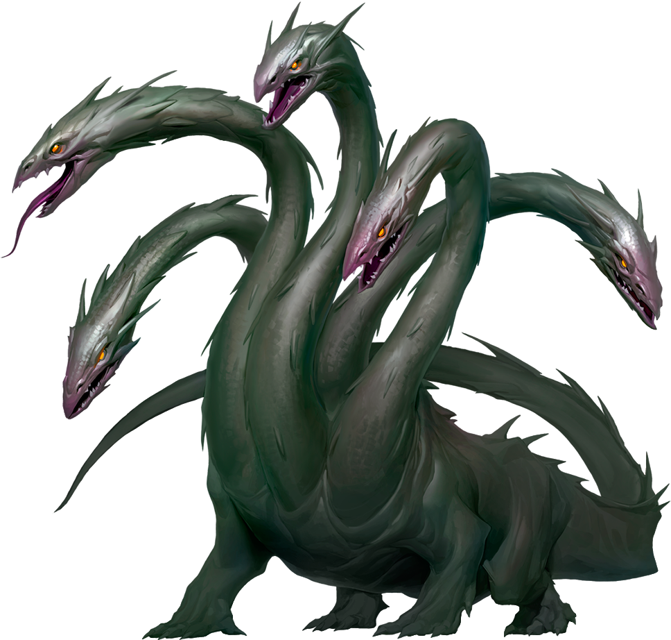 Five Headed Hydra Illustration PNG