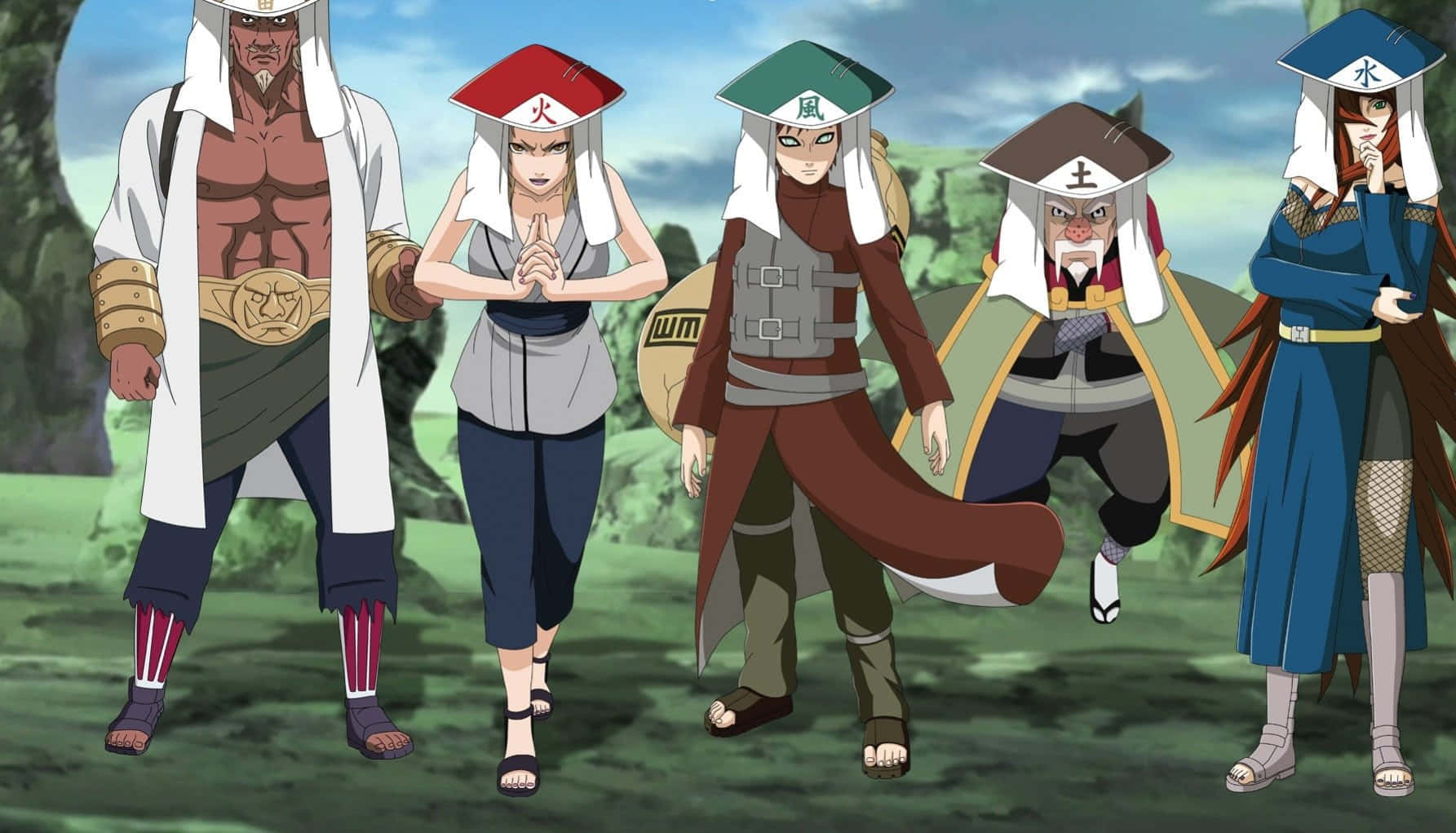 The Powerful Leaders Gather - Five Kage Summit Wallpaper
