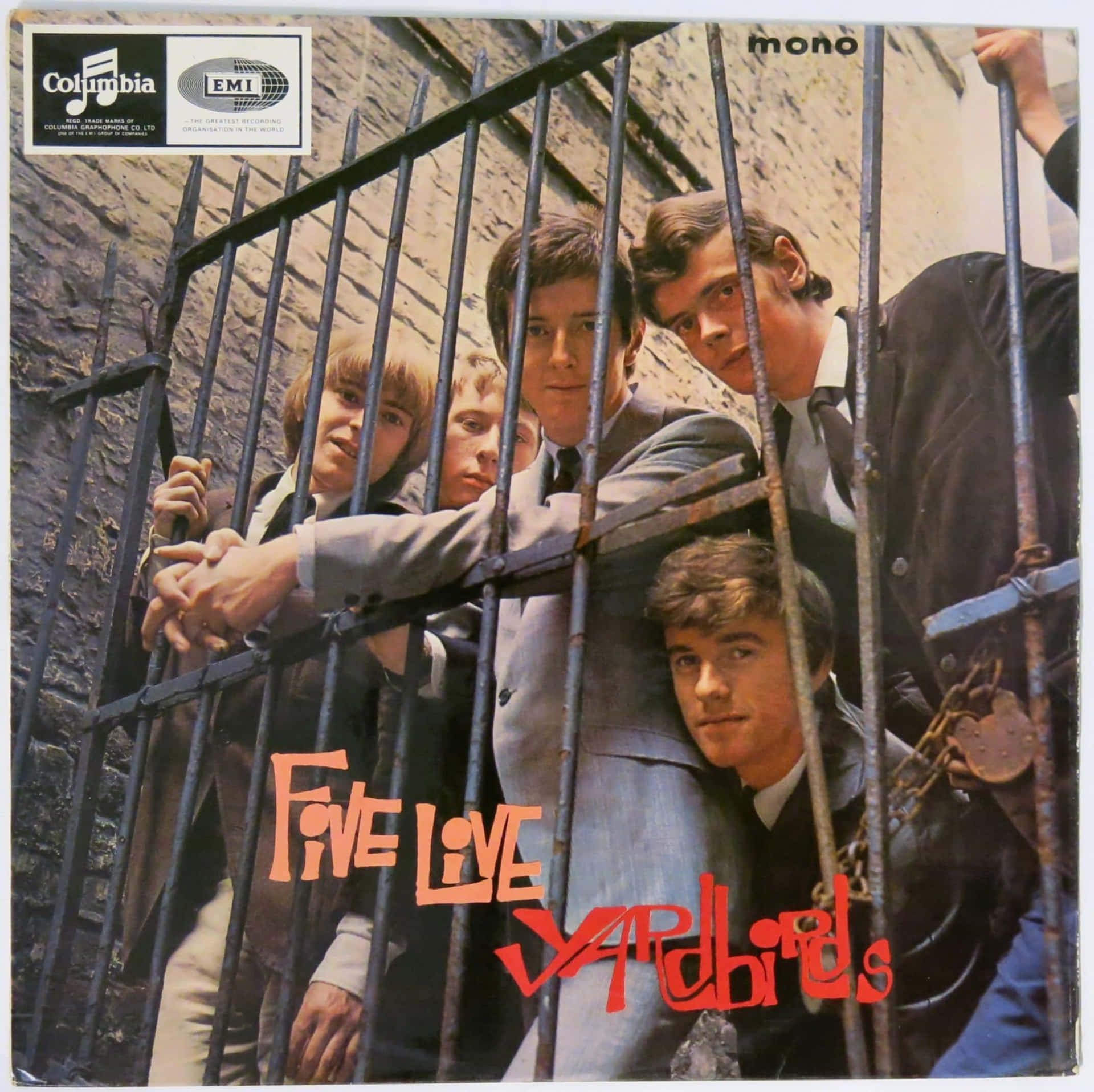 Fem Live Yarbirds Vinyl Cover som baggrundsbillede. Wallpaper