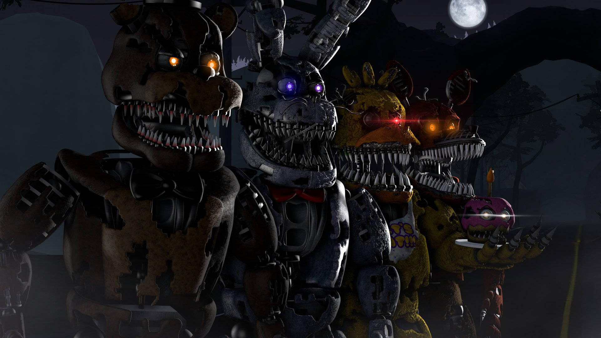Five Nights At Freddy's Security Breach Killer Toys Wallpaper